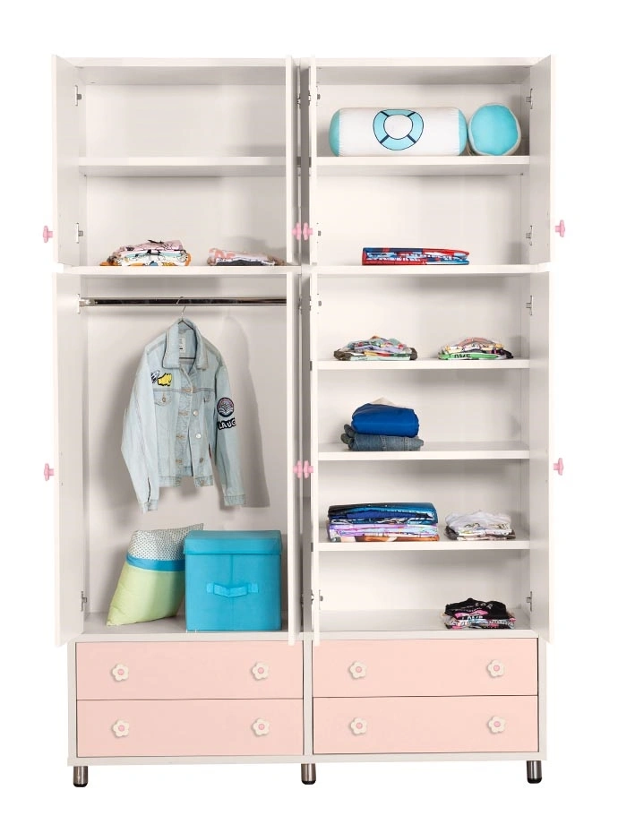 ארון ילדים אריאל 4 דלתות | צבע שמנת